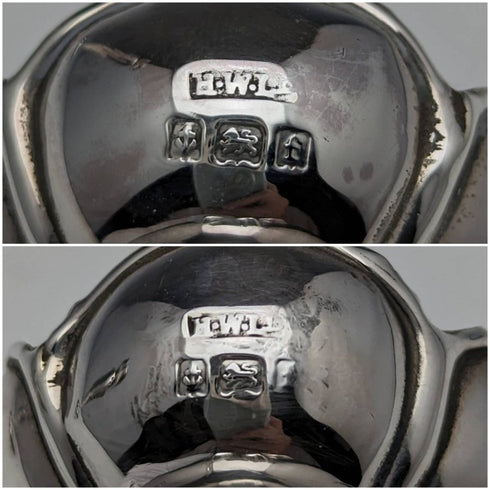 1905 British antique sterling silver vase vase pair 84g Henry Williams